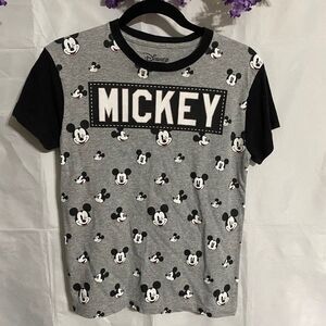 Mickey Mouse Disney All Over Heads Raglan Kids T-Shirt